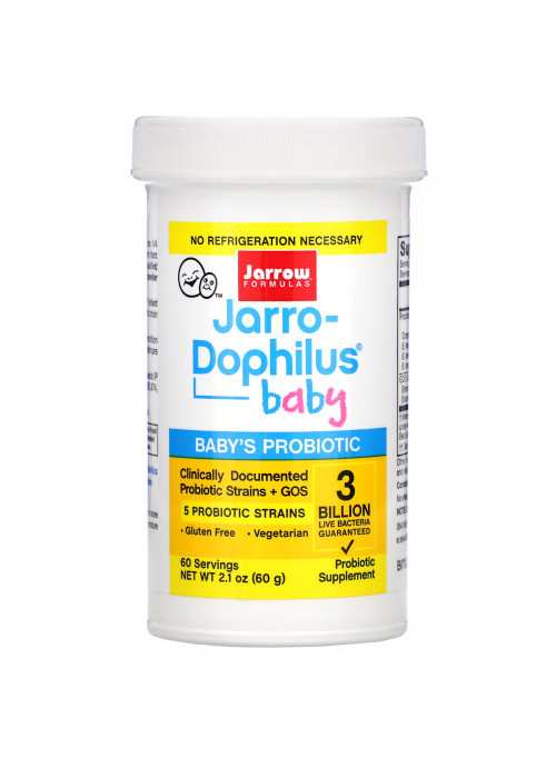 Jarrow Formulas, Jarro-Dophilus Baby, Baby's Probiotic, 3 Months - 4 Years, 3 Billion Live Bacteria, 2.1 oz (60 g)