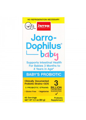 Jarrow Formulas, Jarro-Dophilus Baby, Baby's Probiotic, 3 Months - 4 Years, 3 Billion Live Bacteria, 2.1 oz (60 g)