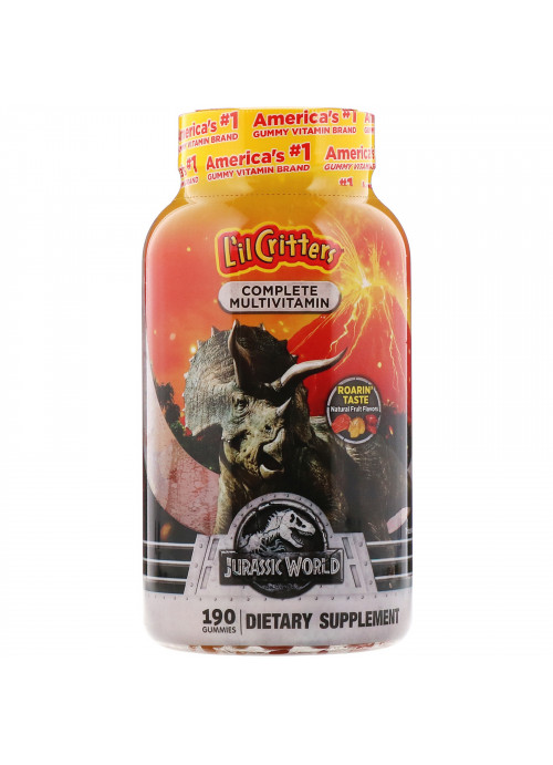 L'il Critters, Complete Multivitamin Gummies, Jurassic World, Natural Fruit Flavors, 190 Gummies