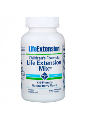 Life Extension, Children's Formula, Life Extension Mix, Natural Berry Flavor, 120 Chewable Tablets