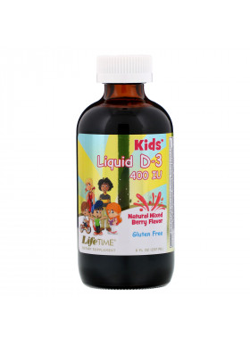 LifeTime Vitamins, Kids Liquid D-3, Natural Mixed Berry,  400 IU, 8 fl oz (237 ml)