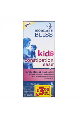 Mommy's Bliss, Kids Constipation Ease, 4 Years+, Orange, 4 fl oz (120 ml)