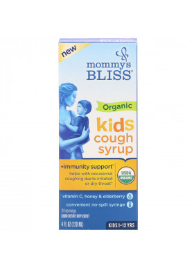 Mommy's Bliss, Kids, Organic Cough Syrup + Immunity Support, 1-12 Yrs, 4 fl oz (120 ml)