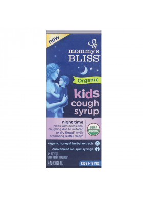Mommy's Bliss, Kids, Organic Cough Syrup, Night Time, 1-12 Yrs, 4 fl oz (120 ml)