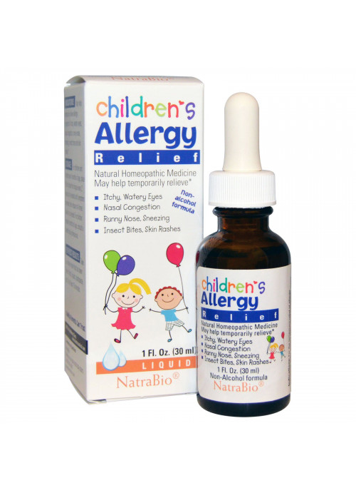 NatraBio, Children's Allergy Relief, Non-Alcohol Formula, Liquid, 1 fl oz (30 ml)