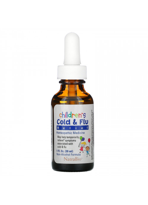 NatraBio, Children's Cold & Flu Relief, 1 fl oz (30 ml)