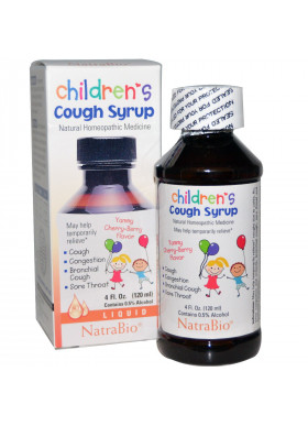 NatraBio, Children's Cough Syrup, Yummy Cherry-Berry Flavor, 4 fl oz (120 ml)