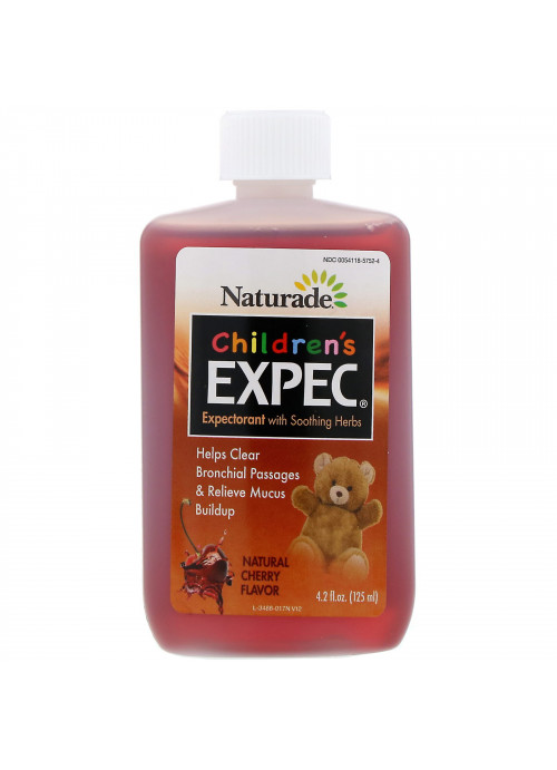 Naturade, Children's EXPEC, Expectorant with Soothing Herbs, Natural Cherry Flavor, 4.2 fl oz (125 ml)