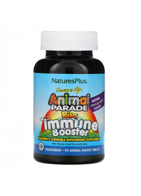 Nature's Plus, Source of Life, Animal Parade, Kids Immune Booster, Natural Tropical Berry Flavor, 90 Animals