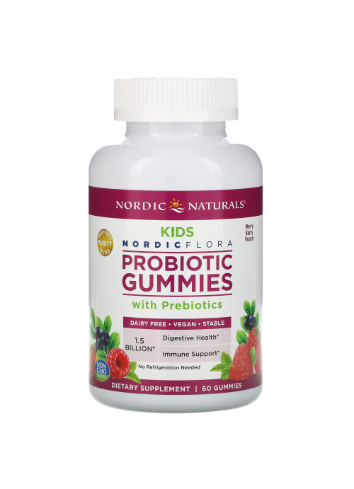 Nordic Naturals, Probiotic Gummies Kids, Merry Berry Punch, 60 Gummies