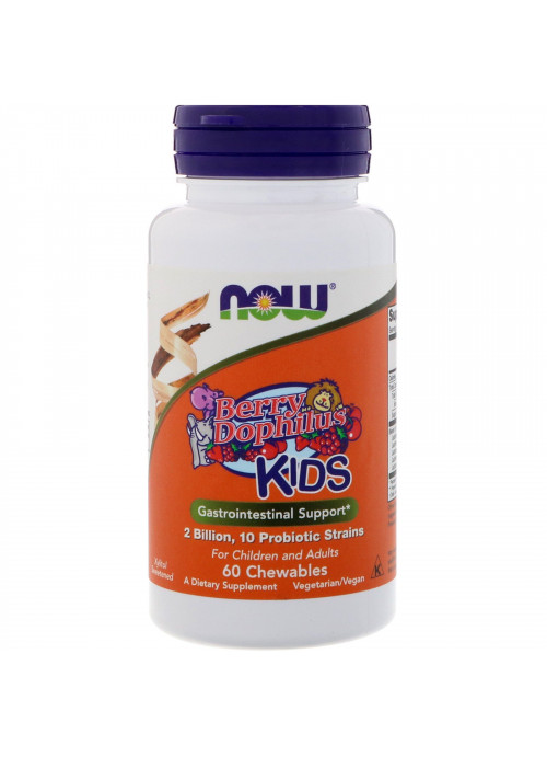 Now Foods, Berry Dophilus, Kids, 2 Billion, 60 Chewables