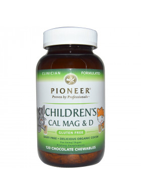 Pioneer Nutritional Formulas, Children's Cal Mag & D, Chocolate, 120 Chewables