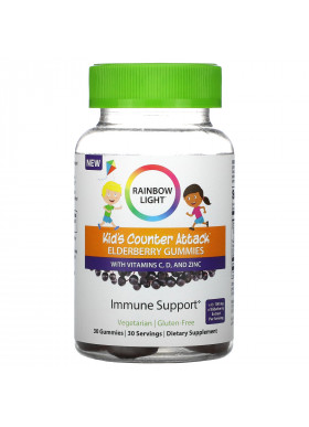 Rainbow Light, Kids Counter Attack, Elderberry, 30 Gummies