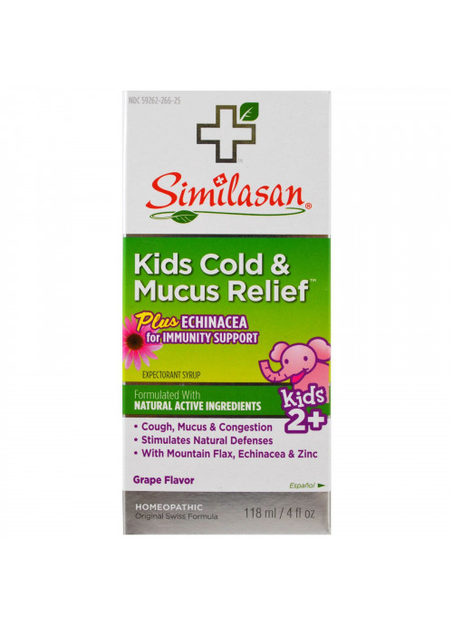 Similasan, Kids Cold & Mucus Relief, Kids 2+, Grape Flavor, 4 fl oz (118 ml)