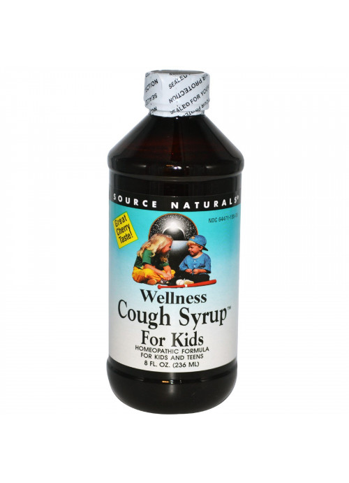 Source Naturals, Wellness Cough Syrup For Kids, Great Cherry Taste, 8 fl oz (236 ml)