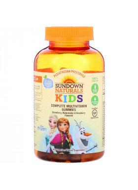 Sundown Naturals Kids, Complete Multivitamin Gummies, Disney Frozen II, Strawberry, Watermelon & Raspberry Flavored, 180 Gummies