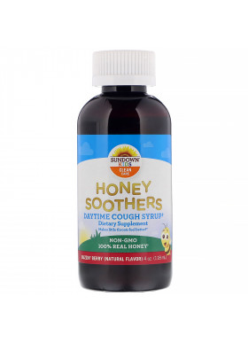 Sundown Naturals Kids, Honey Soothers, Daytime Cough Syrup, Buzzin' Berry, 4 oz (118 ml)