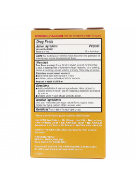 Sundown Naturals Kids, Honey Soothers, Sore Throat Lollipops, Buzzin' Berry, 10 Pectin Pops