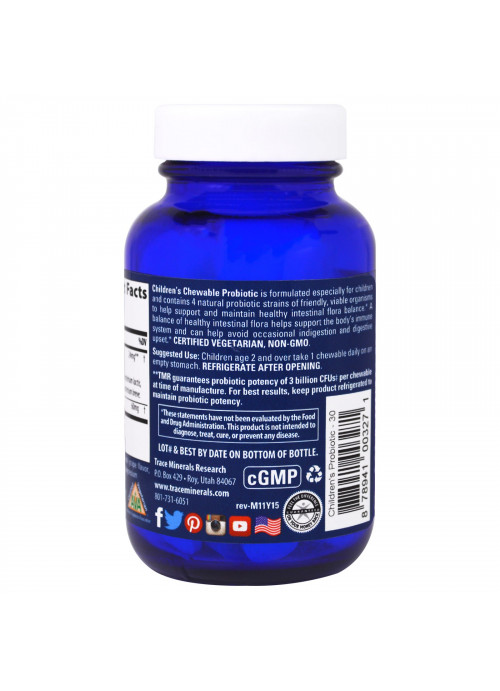 Trace Minerals Research, Children's Chewable Probiotic, Concord Grape, 30 Chewables