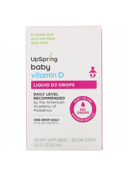 UpSpring, Baby, Liquid D3 Drops, Vitamin D,  0.31 fl oz (9.13 ml)