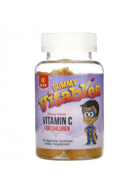 Vitables, Gummy Vitamin C for Children, Orange , 60 Vegetarian Gummies