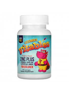 Vitables, Zinc Plus for Children, Tangerine Flavor, 90 Lozenges