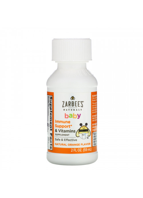 Zarbee's, Baby, Immune Support & Vitamins, Natural Orange Flavor, 2 fl oz (59 ml)