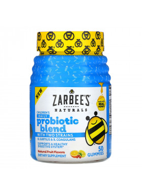 Zarbee's, Children's Daily Probiotic Blend with Two Strains, Natural Fruit Flavors, 50 Gummies