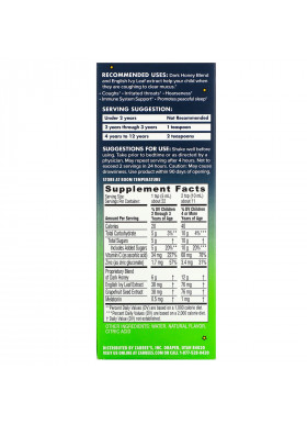Zarbee's, Naturals, Children's Nighttime Cough Syrup + Mucus, Dark Honey & Ivy Leaf, For Children 2-12 Years, Natural Grape Flavor, 4 fl oz (118 ml)