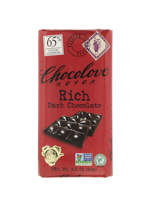 Chocolove, Rich Dark Chocolate, 65% Cocoa, 3.2 oz (90 g)