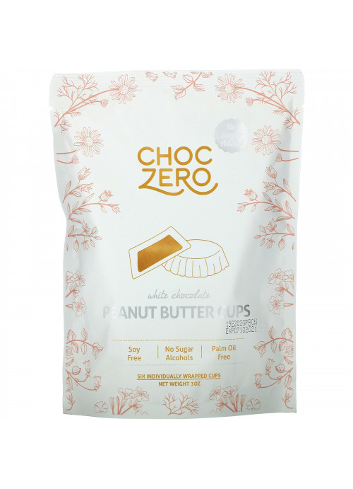 ChocZero, White Chocolate Peanut Butter Cups, 3 oz