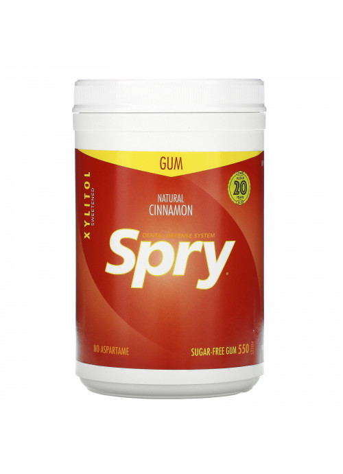 Xlear, Spry, Chewing Gum, Natural Cinnamon, Sugar Free, 550 Pieces, (660 g)