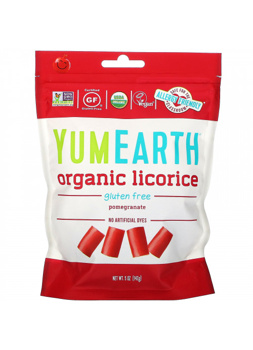 YumEarth, Organic Licorice, Pomegranate, 5 oz (142 g)