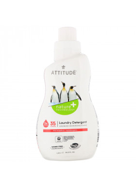 ATTITUDE, Laundry Detergent, Pink Grapefruit, 35 Loads, 35.5 fl oz (1.05 l)