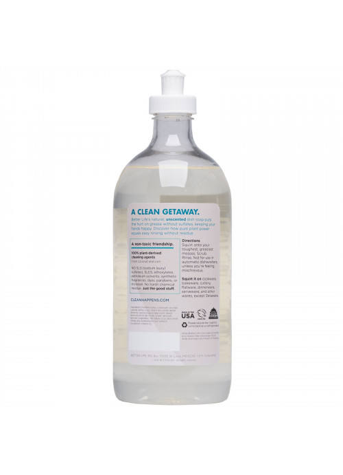 Better Life, Dish It Out, Naturally Grease-Kicking Dish Soap, Unscented, 22 fl oz (651 ml)