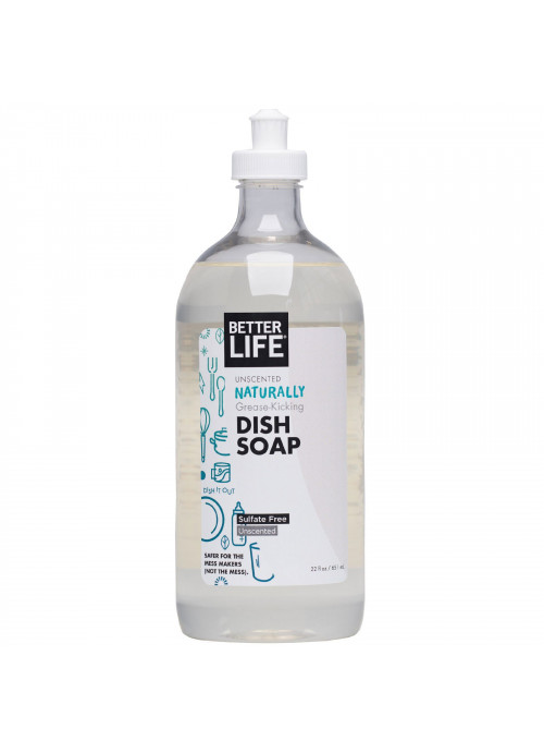 Better Life, Dish It Out, Naturally Grease-Kicking Dish Soap, Unscented, 22 fl oz (651 ml)