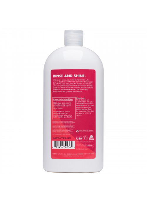 Better Life, Naturally Crumb-Crushing Dishwasher Gel, Fragrance Free, 60 Loads, 30 oz (887 ml)