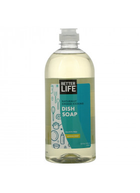 Better Life, Naturally Grease-Kicking Dish Soap, Lemon Mint, 22 fl oz (651 ml)