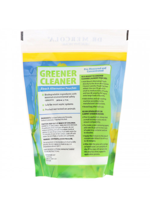 Dr. Mercola, Greener Cleaner, Bleach Alternative Pouches, 24 Pouches