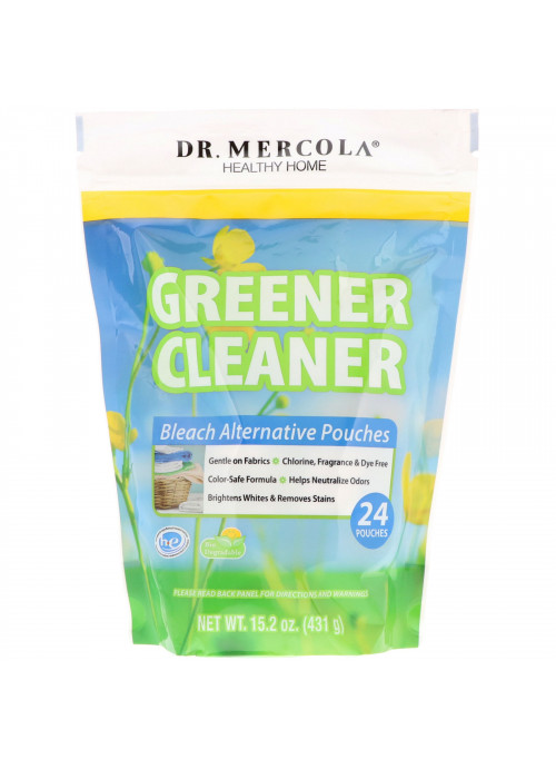Dr. Mercola, Greener Cleaner, Bleach Alternative Pouches, 24 Pouches