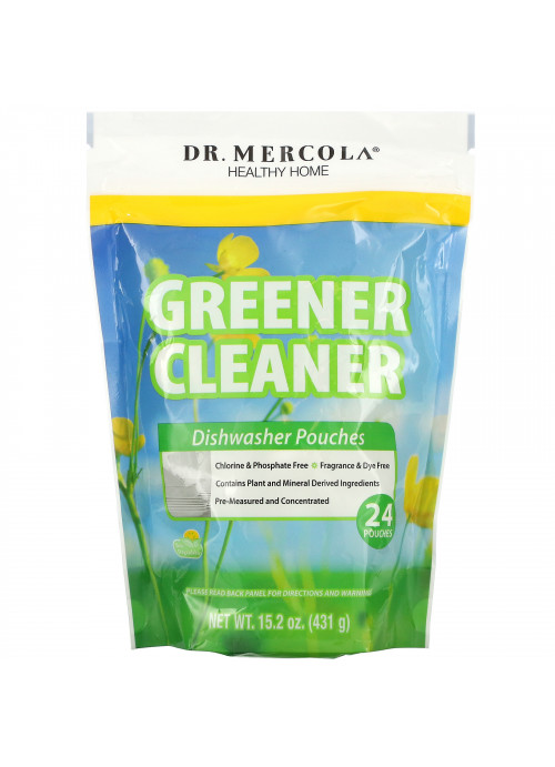 Dr. Mercola, Greener Cleaner, Dishwasher Pouches, 24 Pouches, 15.2 oz (431 g)