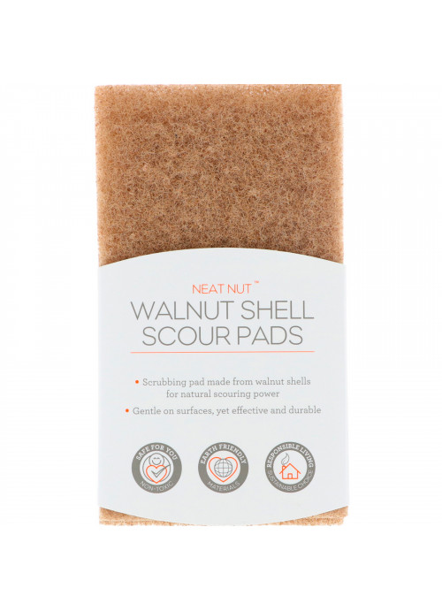 Full Circle, Neat Nut, Walnut Shell Scour Pads, 3 Pack