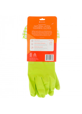 Full Circle, Splash Patrol, Natural Latex Cleaning Gloves, M/L, Green, 1 Pair