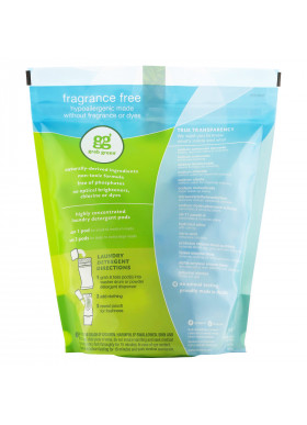 Grab Green, 3-in-1 Laundry Detergent Pods, Fragrance Free, 60 Loads, 2lbs, 6oz (1,080 g)