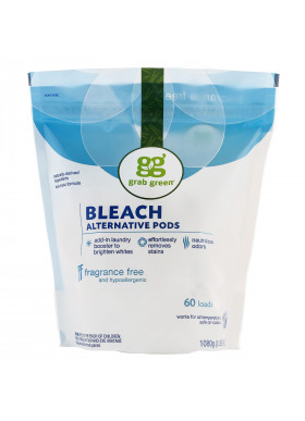 Grab Green, Bleach Alternative Pods, Fragrance Free, 60 Loads, 2 lbs 6 oz (1080 g)