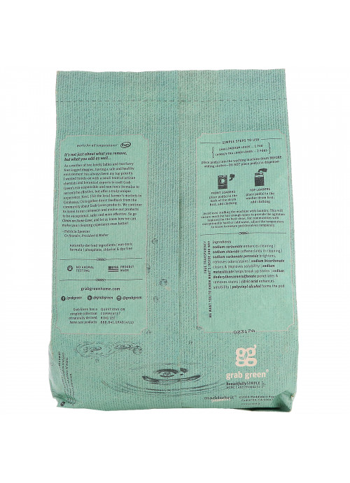 Grab Green, Stoneworks, Laundry Detergent Pods, Rain, 50 Loads, 1.65 lbs (750 g)