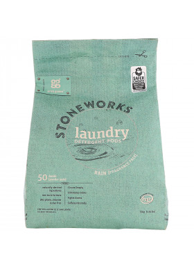 Grab Green, Stoneworks, Laundry Detergent Pods, Rain, 50 Loads, 1.65 lbs (750 g)