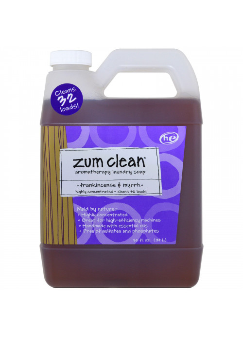 Indigo Wild, Zum Clean, Aromatherapy Laundry Soap, Frankincense & Myrrh, 32 fl oz (.94 l)
