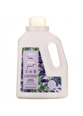 Love Home & Planet, 4x Concentrated Laundry Detergent, Lavender & Argan Oil, 50 fl oz (1.47 l)