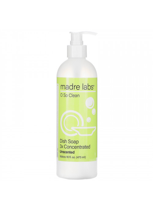 Madre Labs, Dish Soap, 3x Concentrate, Unscented, 1 Pouch, 4 oz (118 ml)